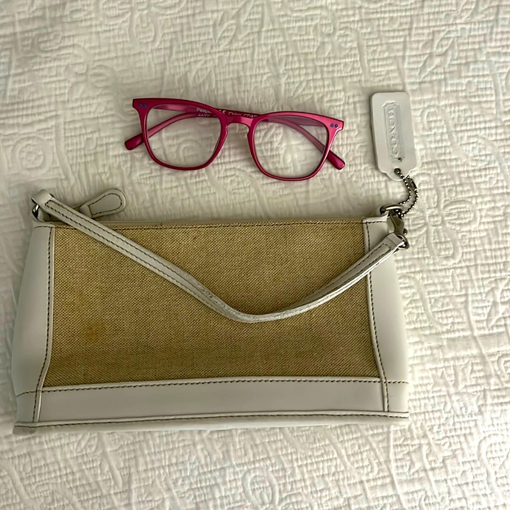 Coach canvas clutch